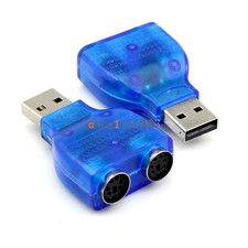 5pcs USB Male To Dual PS2 PS/2 Female Mouse Keyboard Splitter Converter Adapter picture