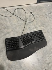 Microsoft LXM-00001 Model 1878 Wired USB 2.0 Ergonomic Keyboard Black Tested picture