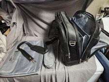 Solo Rolling Laptop Office. black leather, used but in great condition picture