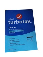 TurboTax Deluxe State And Federal 2021 Tax Software - Physical Disc (NEW) picture