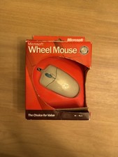 Genuine Microsoft Wheel Mouse PC PS/2 2002 Windows X08-70343 White picture