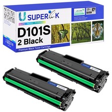 USUPERINK 2 PK Black Toner Cartridge Compatible for Samsung MLTD101S MLTD101S... picture