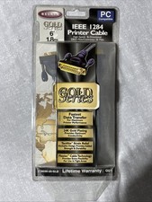 NOS Sealed Belkin Printer Cable IEEE 1284 6’ Foot Gold-Series F2A046-06-GLD picture