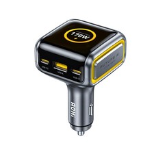 AOHI SUPERAUTO 170W Car Charger with TFT Smart Display, 140W PD 3.1 USB grey picture