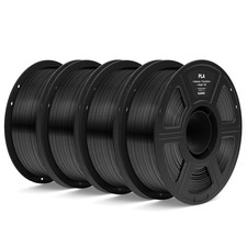 High-Quality 1.75mm Black PLA 3D Printer Filament - 4KG Spool for Smooth Printin picture