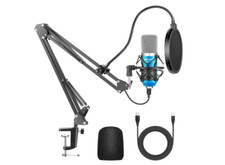 USB Microphone with Arm Stand, Shock Mount for Broadcasting and Sound Recording picture