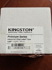 Kingston Premium Vinyl Label Tape, Black, 3