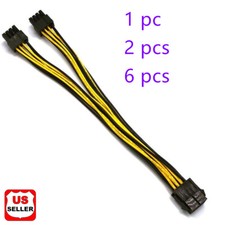 GPU VGA PCIe 8 Pin Female to Dual 2X 8 Pin (6+2) Male Y-Splitter Extension Cable picture