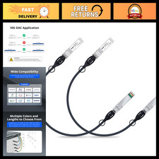 10G SFP+ Twinax DAC Passive Copper Cable 0.5m 2-Pack for Networking Devices picture