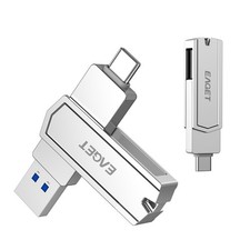 EAGET 128GB Dual USB 3.2 Gen 1, Type-C Jump Drive USB-C Flash Metal Thumb Drive picture