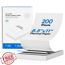 ETIKEZ D90E Thermal Printer Paper 8.5 x 11 Inch, Continuous Folding Thermal P... picture