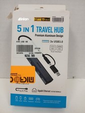 Inland 5-in-1 Travel Hub With Premium Aluminum Design USB 3.0 picture