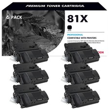 6PK CF281X 81X Black Toner Cartridge Fit For HP Laserjet MFP M606dn M606x M630dn picture