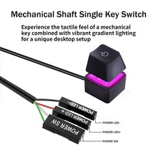 Desktop PC Power Switch Button External Start Button with RGB Mechanical Key picture