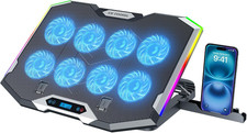 ICE COOREL Gaming Laptop Cooling Pad with 8 Cooling Fans, Laptop Fan Cooler Pad picture