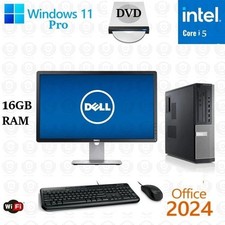 Dell Desktop Computer i5 PC 16GB RAM 1TB HDD 22 in LCD Windows 11 Pro Office 24 picture