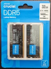NEW CRUCIAL 32GB (2 x 16GB) DDR5 CL46 5600MHZ  SODIMM LAPTOP RAM MEMORY 5600MT/S picture