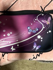 Purple Butterfly Neoprene Laptop Sleeve Case 15