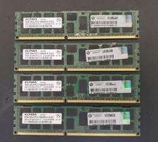 32GB HP Elpida 4x 8GB 2Rx4 PC3-10600R DDR3 ECC Server Memory RAM  PN 500205-071 picture