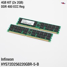 4GB Kit 2x2GB Server RAM Infineon HYS72D256220GBR-5-B DDR PC3200 400MHz REG ECC picture