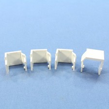 4 Leviton White 1Port Quickport Blank Wallplate Filler Inserts 41084-BWB 41084-W picture