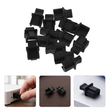 250Pcs Black Silicone Ethernet Plug Protector Dust Caps for Network Ports picture