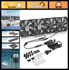 High Airflow 4X 120mm Fans with AC Speed Controller for GPU Mining Rig, Server C picture