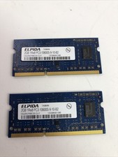 LOT OF 2 ELPIDA 2GB DDR3 RAM 1RX8 PC3-10600S-9-10-B2 picture
