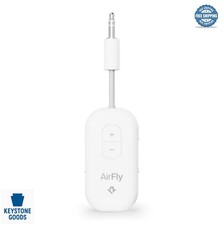 Bluetooth 5.3 Audio Transmitter Receiver Dual Pairing 25 Hour Battery White picture