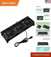 Quiet 5V USB Cooling Fan with Shock Absorbing Feet - Ideal for Routers & DVRs picture