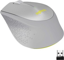 Logitech M330 SILENT PLUS Wireless Optical Mouse with USB Nano Receiver - Gray picture
