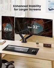 ERGEAR DUAL MONITOR STAND UP TO 32 INCHES SCREEN, LOAD-BEARING MAX 22 -  BLACK picture