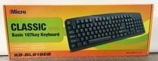 iMicro USB KB-BL919EB New in Box Black QWERTY Computer PC Keyboard Windows & Mac picture
