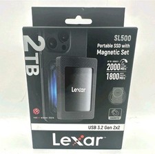 LEXAR SL500 2TB PORTABLE SSD WITH MAGNETIC SET- BRAND NEW SEALED picture
