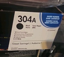 (Set 3) HP 304A Orig LaserJet Toners - Black (CC530A)  New Sealed & 1 open picture