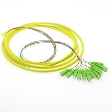 5 Pack of 3m 12-Fiber SC/APC Singlemode Pigtail Yellow picture