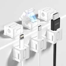 6 Pack Magnetic Cord Organizer,Cable Smooth Adjustable Easy Secure Cable Managem picture