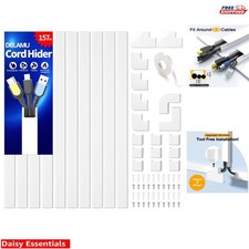 Flame Retardant 157in Cable Hider - Paintable Cord Covers for Tidy Spaces picture