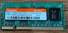 Hynix Laptop Memory 512MB DDR2 PC2-4200S 533MHz 200 Pins - HYMP564S64P6-C4 AA picture
