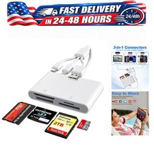 Memory Stick Pro Duo Adapter 4-in-1 Card Reader SD TF MS xD USB-C Lightning picture