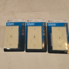 3 New Commercial Electric CE Tech Flexible Opening Cable Wall Plate light almond picture