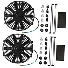 10 Inch Electric Radiator Cooling Fan Puller 1V Straight - 2 Pcs X10 Inch 2 picture