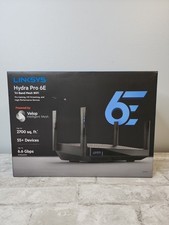 Linksys Hydra Pro 6E MR75WH AXE6600 TriBand WIreless Router Black Open Box New picture