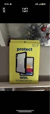 onn. Slim Rugged Tablet Case Black Clear for Apple iPad 10th Gen 10.9