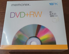 DVD+RW Writable DVDs 4.7GB 120Min Memorex 10 Pack Blank picture