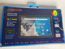Memorex 10.1” HD IPS Android 14 Tablet | 128GB, 4GB RAM, Dual Cameras + Bundled picture