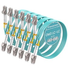 SpeedyCables LC to LC Fiber Patch Cable 2M 6-Pack OM3 Multimode 10G 40G picture