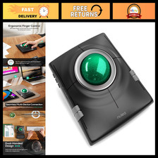 Ergonomic Wireless Trackball Mouse - Rechargeable, Ambidextrous, Bluetooth USB, picture