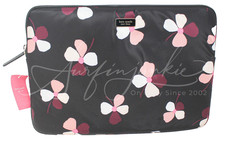 Kate Spade Black Pink Floral Dawn Dusk Buds Laptop Bag Sleeve New Nylon 14 Inch picture