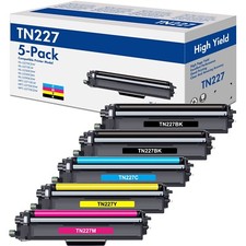 5PK TN227 Color Toner Compatible with Brother HL-L3230 CDW MFC-L3710 CW Printer picture